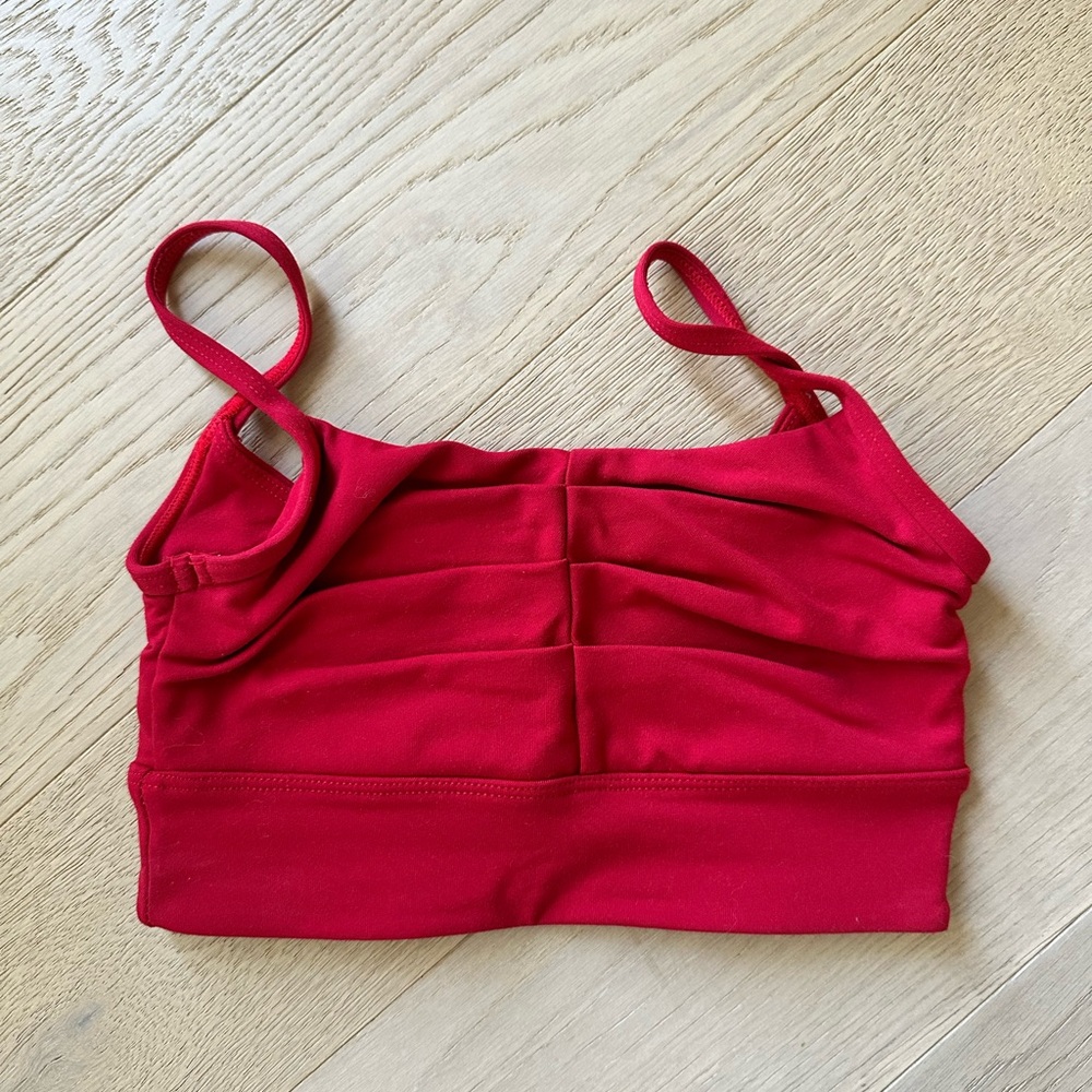 Honeycut CM Red Ruched Crop Top